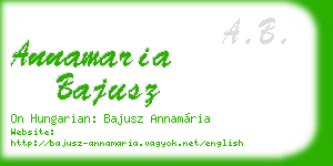 annamaria bajusz business card